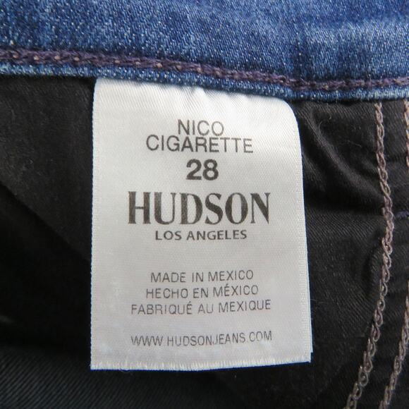 Hudson Nico Cigarette Jeans Size 28 Designer Medium Wash High Rise Skinny Jeans - Picture 7 of 7